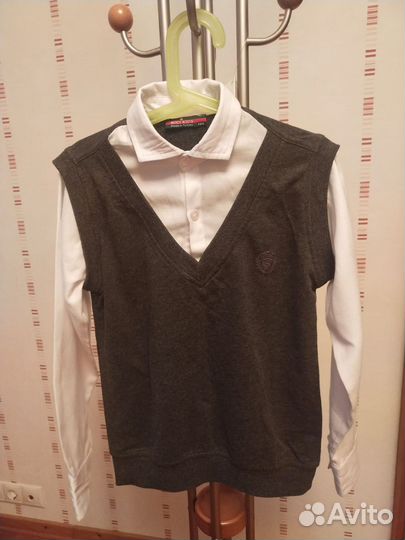 Рубашка обманка школьная На рост 134