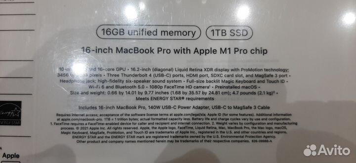 Apple MacBook Pro 16.2 Late 2021
