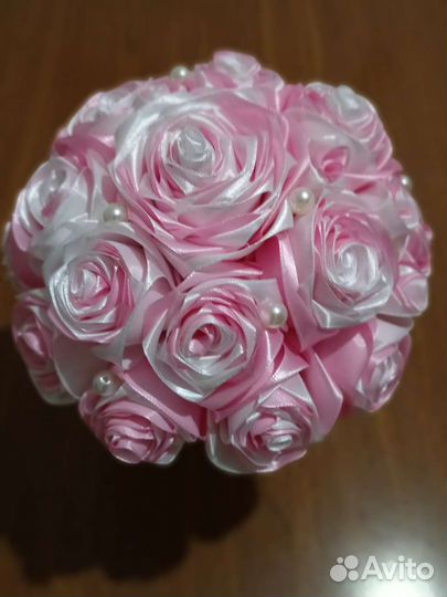 Ручная работа. Букет и подушечка для колец