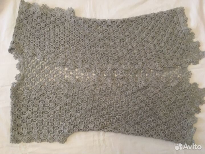 Жилет ажурный ручная работа 46 размер