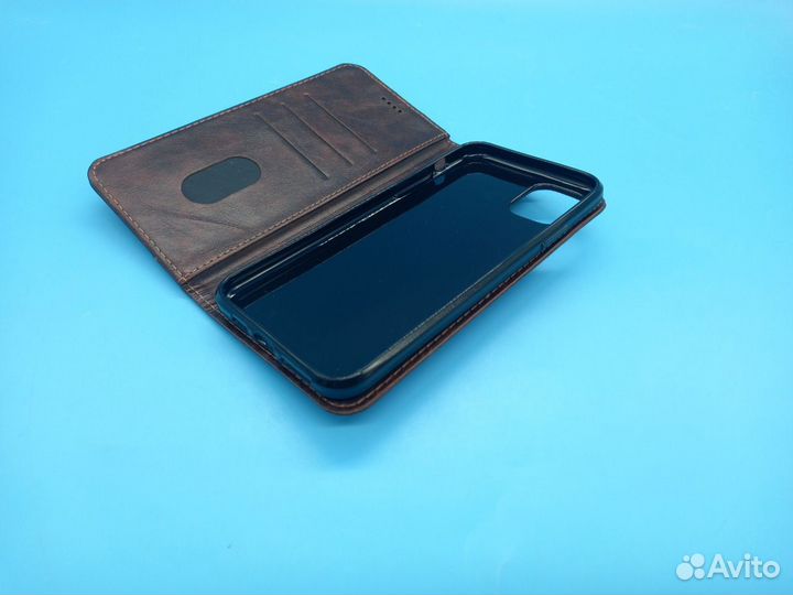 97225 Классический чехол-книжка из кожи для iPhone