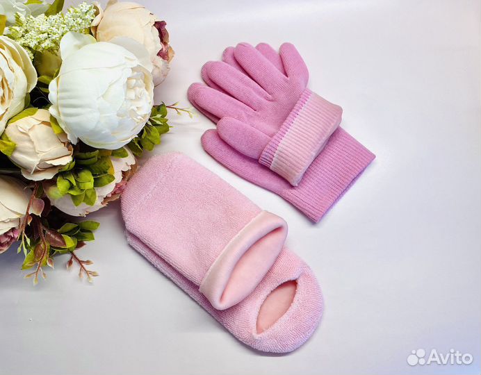 Перчатки и носочки косметические спа набор новый