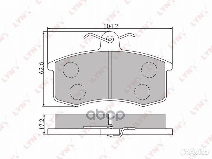 Колодки тормозные дисковые перед BD4605 LYN