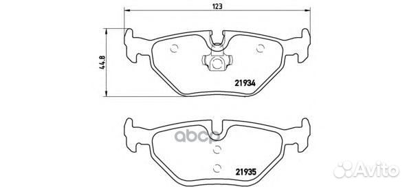 Колодки тормозные дисковые задн, BMW: 3 316 i/3
