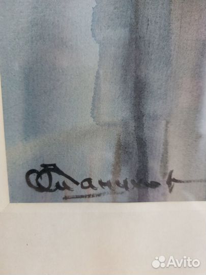 Картина акварель пейзаж