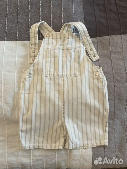 Комбинезон летний плотный хлопок р98 Zara белый