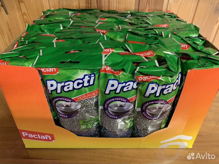 Мочалки для посуды металлическая Paclan 