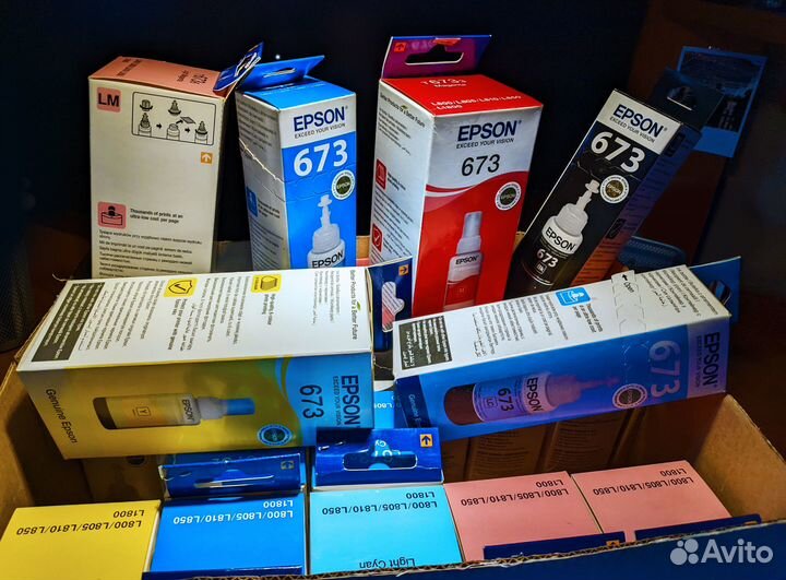 Чернила оригинальные для Epson L800, L1800 и др