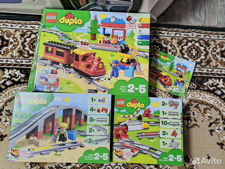 Lego duplo железная дорога с мостом и рельсами