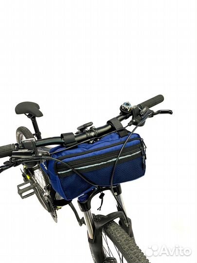 Велосумка на руль велосипеда с ремнем для пояса