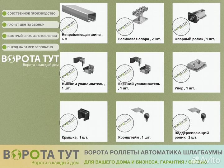 Комплект для откатных ворот