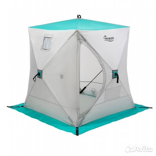 Палатка зимняя Куб 1,8х1,8 biruza/gray premier