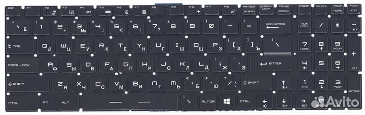 Клавиатура MSI GE63VR 7RF(Raider) -207RU с белой п