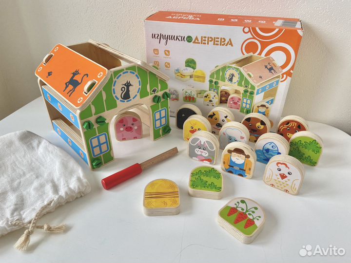 Развивающая деревянная игрушка конструктор Ферма