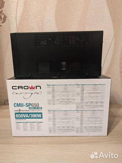 Ибп Crown Micro CMU-650euro LCD USB (Нерабочий)