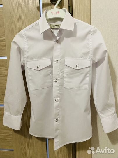 Рубашка белая для мальчика 116
