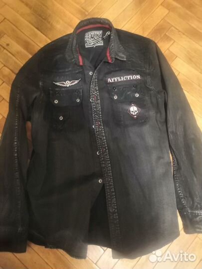 Джинсовая рубашка Affliction Black Premium