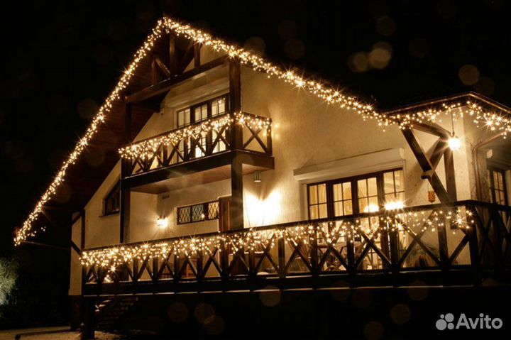 Гирлянды, бахрома, занавес