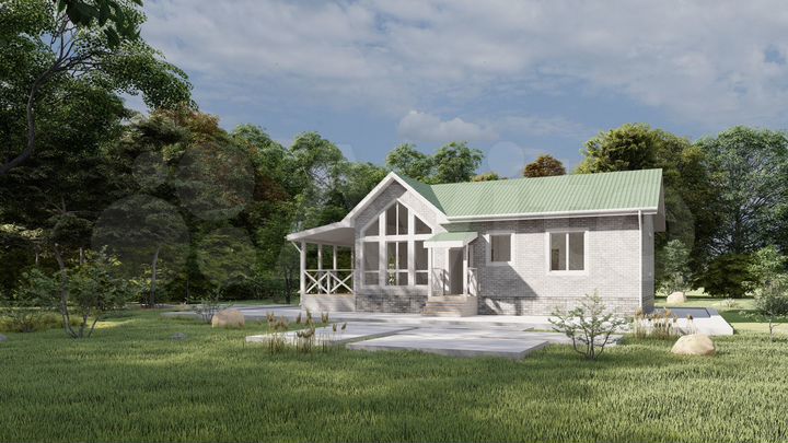 Дом 124,8 м² на участке 7 сот.