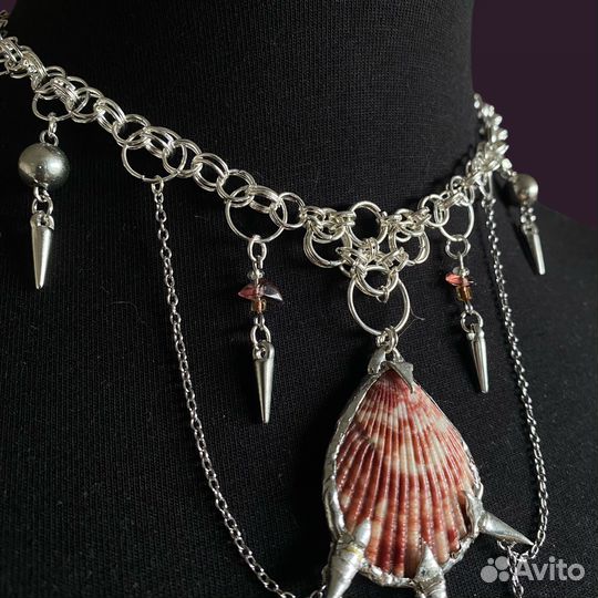 Колье чокер ожерелье y2k handmade винтаж