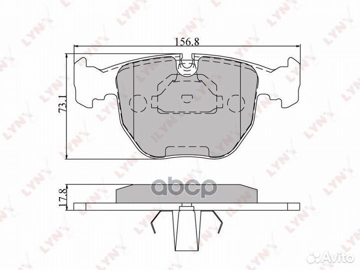 Колодки тормозные дисковые перед BD1401 LYN