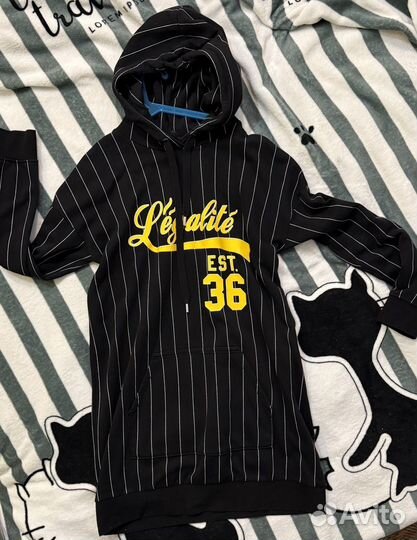 Удлиненное худи платье H&M