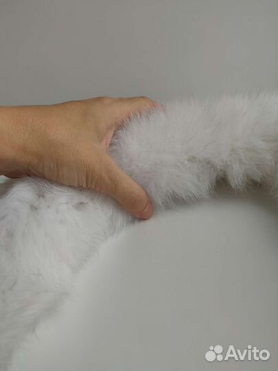 Меховая опушка песец на капюшон воротник