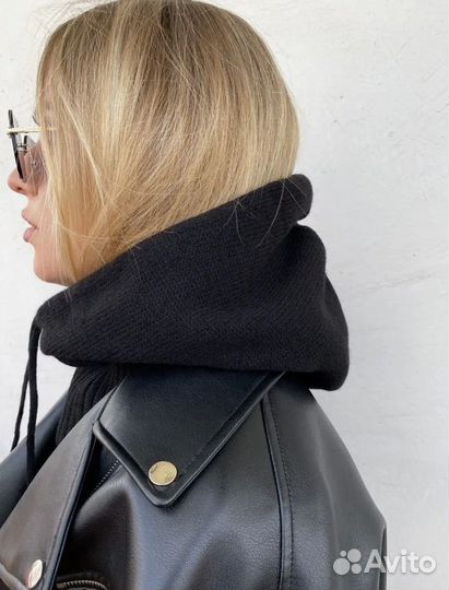 Капор женский вязаный