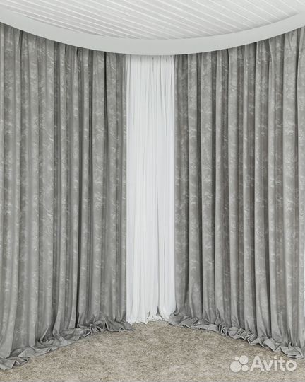 Шторы бархат Галатея хрусталь