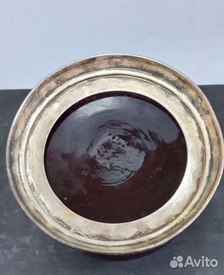 Конфетница цветное стекло СССР