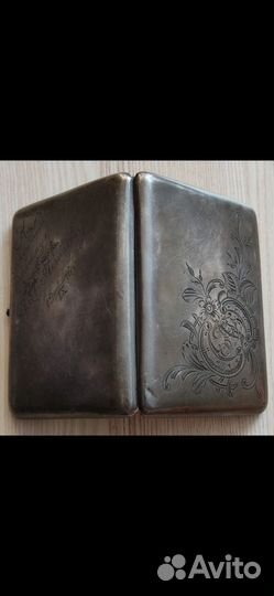 Портсигар серебряный