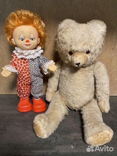 Кукла СССР клоун, мишка,медведь
