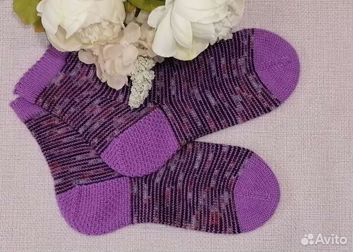 Вязаные носки (ручная работа), новые