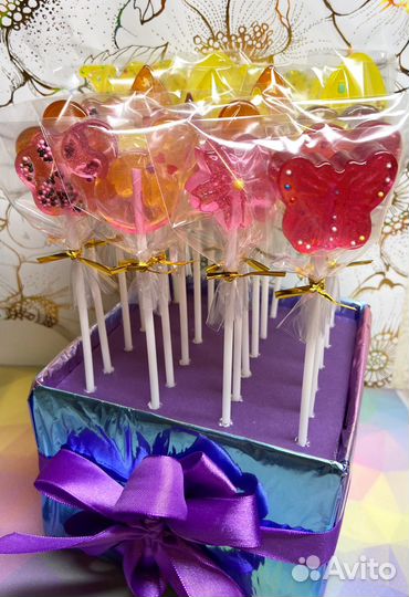 Леденцы из изомальта, украшения для торта и кулича