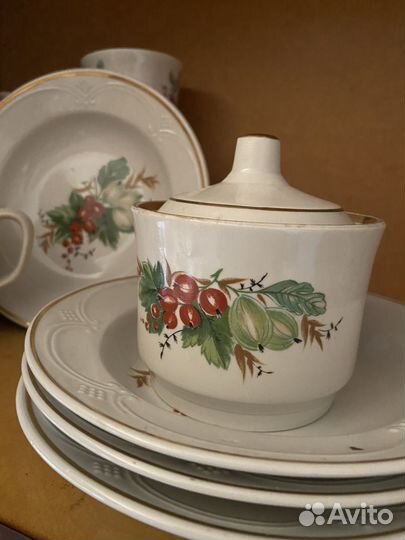 Чайный сервиз СССР крыжовник