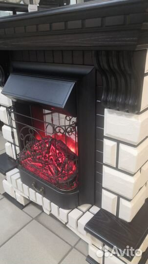 Камин электрический с порталом камень