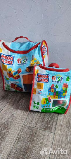 Конструктор mega bloks 2шт и развивающий коврик
