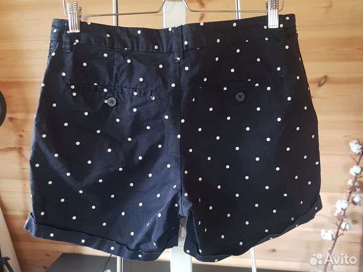Черные в горох шорты H&M 46 48