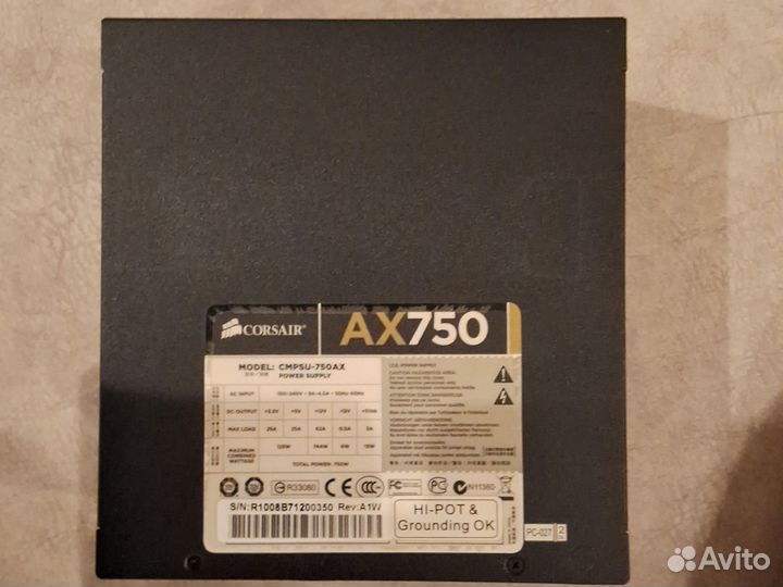 Блок питания для пк 750w Corsair AX750