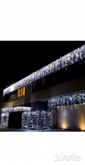 Украшение домов гирляндами