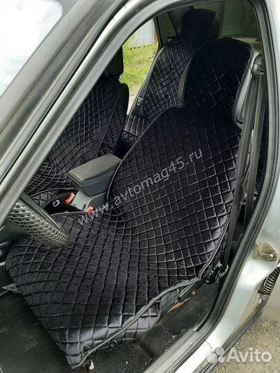 Накидка на сиденья велюр с боками универсальные