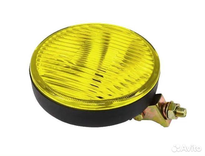Фара противотуманная круглая с крышкой желтая (Иж