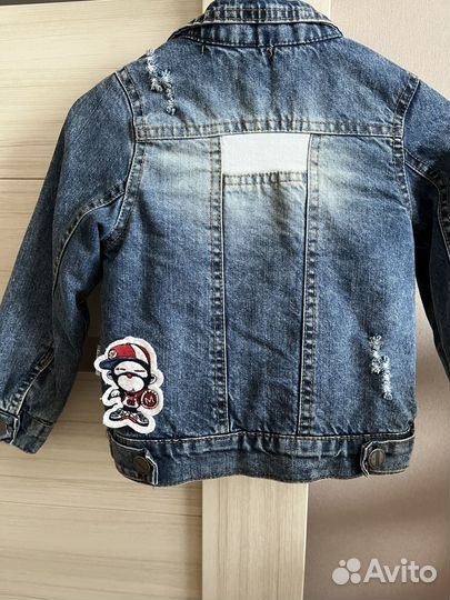 Джинсовая куртка с мехом детская