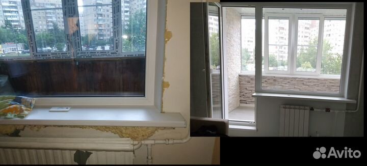 Установка подоконников и откосов из сендвич панеле