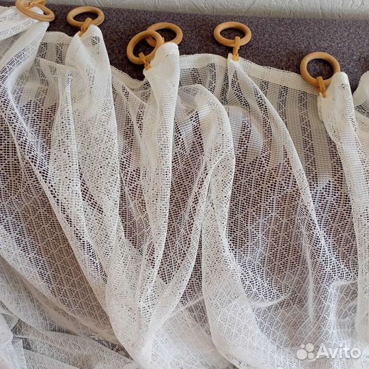 Тюль белый б/у