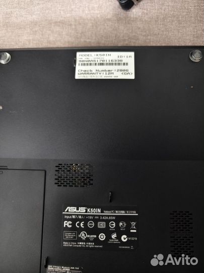 Ноутбук asus k50in