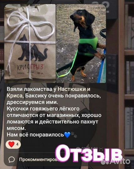 Лакомства для собак сушеные
