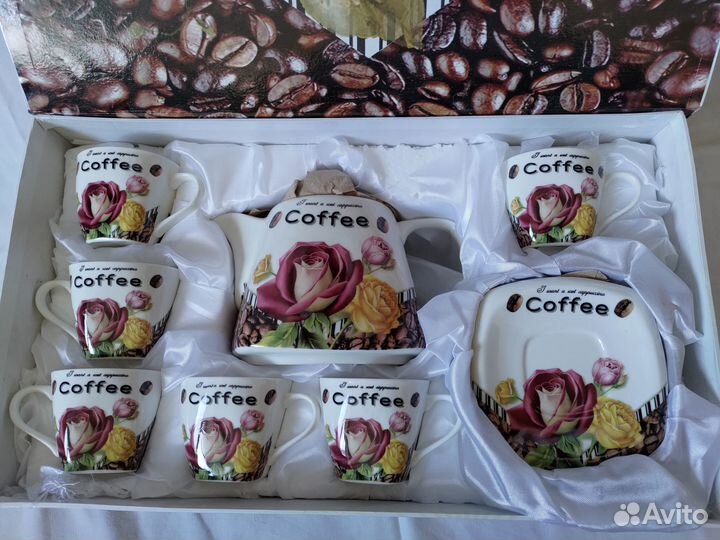 Кофейный сервиз новый керамика (на 6 персон)