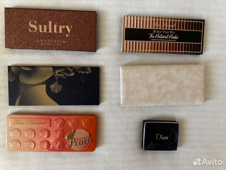 Палетки теней ABH, zoeva, too faced, dior, sephora