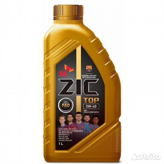 Масло моторное ZIC TOP 5W40 1л. синт